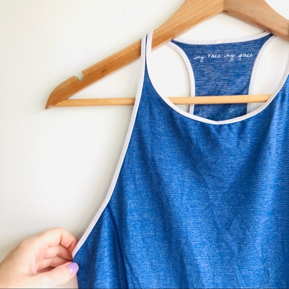 Lululemon Time To Sweat Racerback Tank Top My Race My Pace Running Sz 6 - Picture 5 of 12